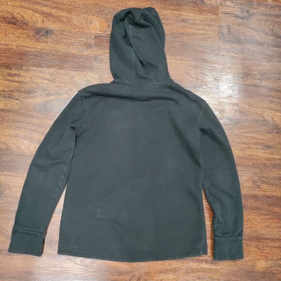 adidas 3-Stripe Long Sleeve Hoodie & Pull On Jogger Track Pants Set Black Boys S - Picture 4 of 10